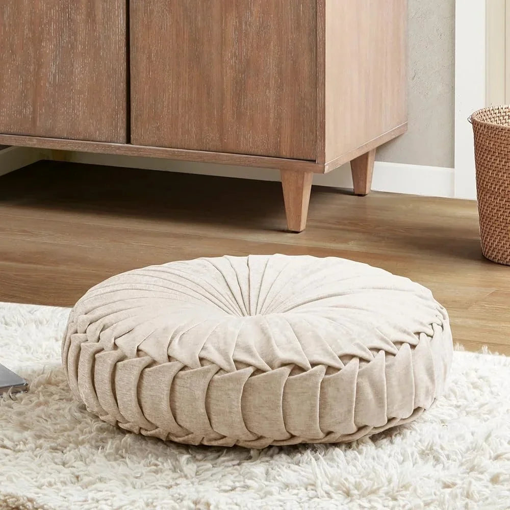 Chenille Round Floor Cushion