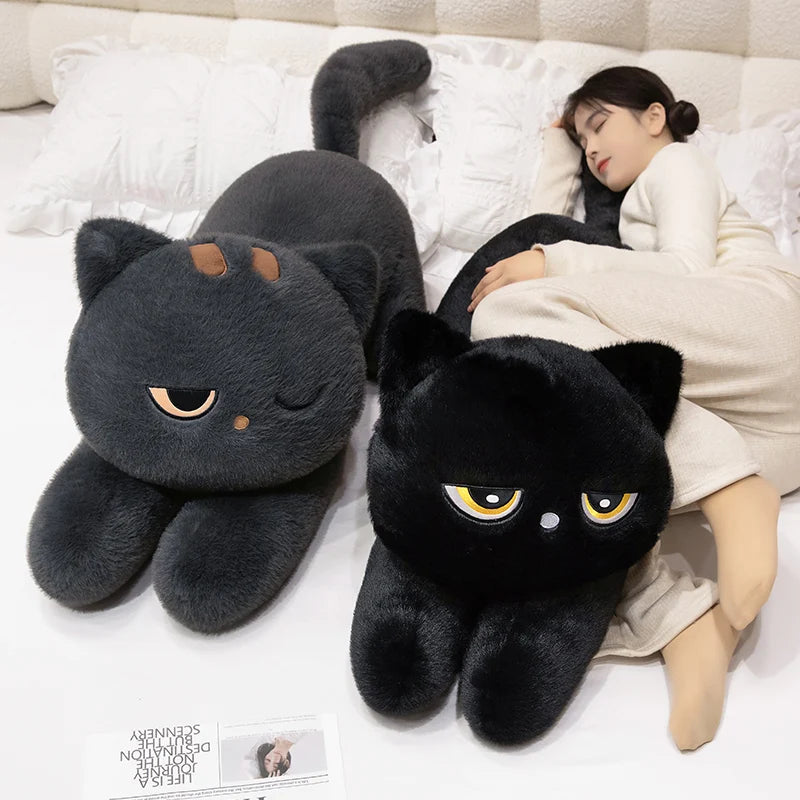 Louniy Black Cat Plush Pillow